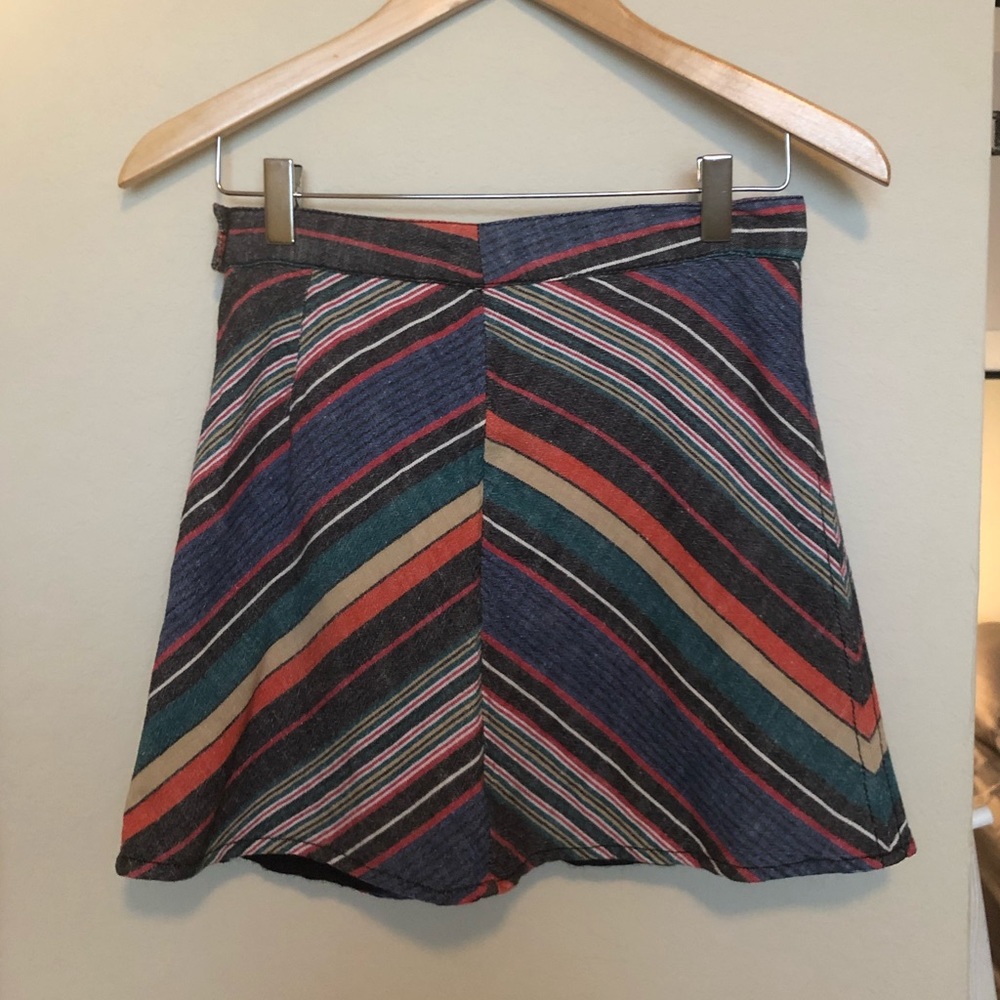 Free People Striped Mini Skirt